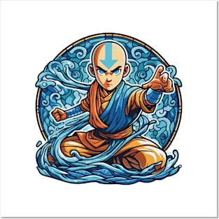 aang as the last air bender in battle position Posters and Art